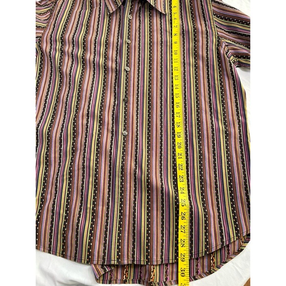 Robert Graham Men’s Vertical Stripe Paisley Embroidered Collared Shirt Large - Picture 11 of 12